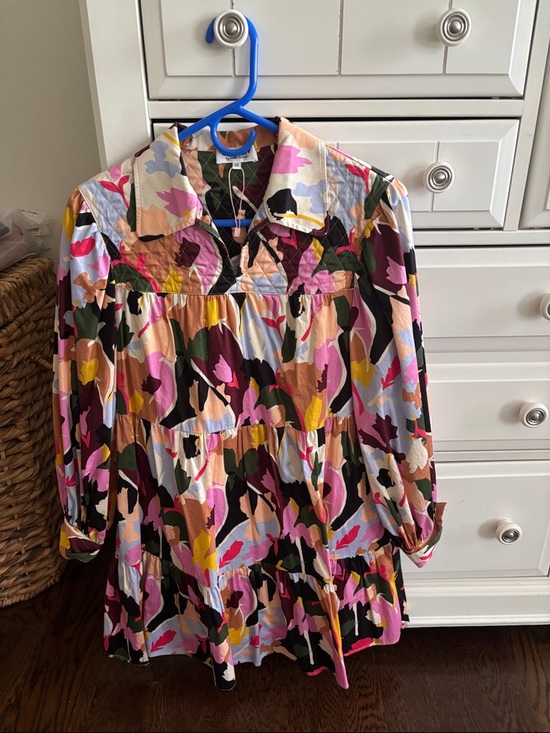CROSBY by Mollie Burch Dresses & Skirts - CROSBY by Mollie Burch Multicolor Tiered Long-Sleeve Dress